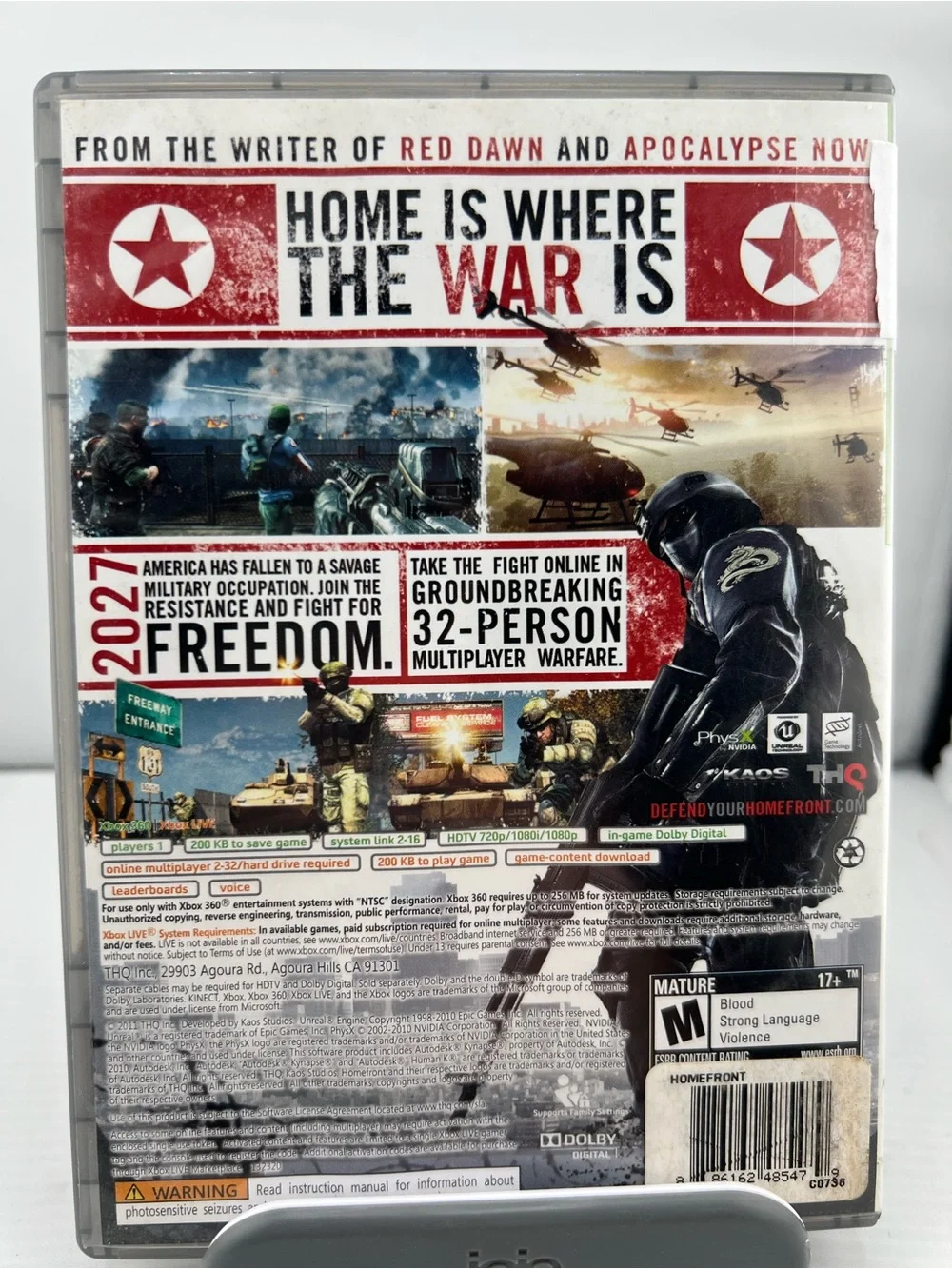 📀Xbox 360 Homefront (Platinum Hits) - Red/Black Cover